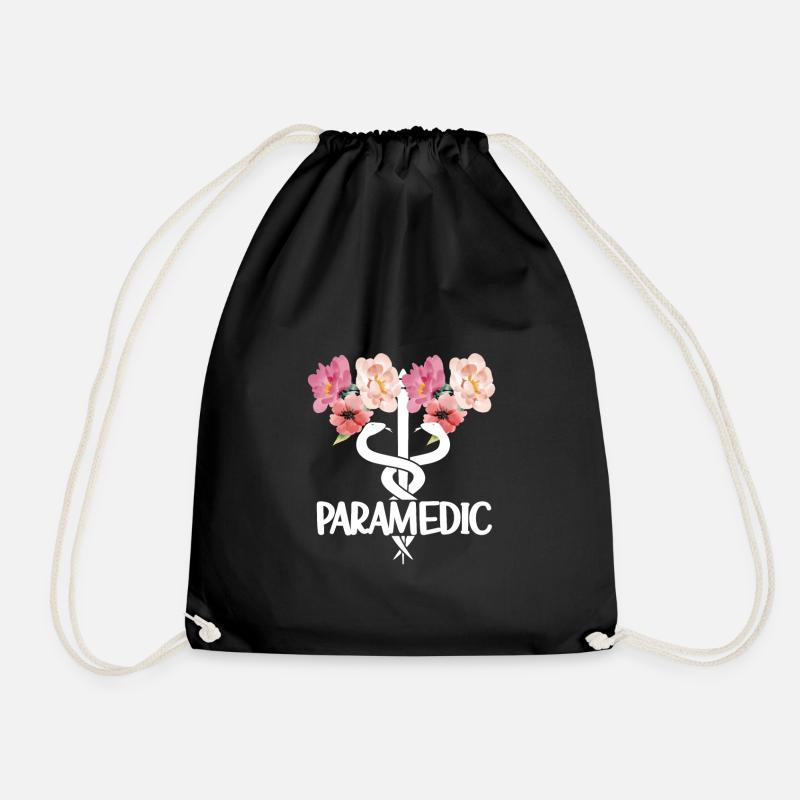 Paramedic Paramedic Gift - Drawstring Bag - black