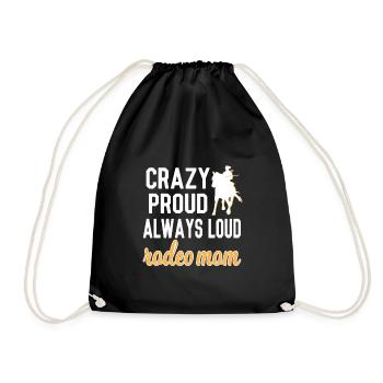Stolze Rodeo Mama Rodeo-Reiter Mutter Geschenk - Turnbeutel - Schwarz - Vorne