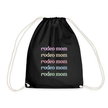 Stolze Rodeo Mama Rodeo-Reiter Mutter Geschenk - Turnbeutel - Schwarz - Vorne