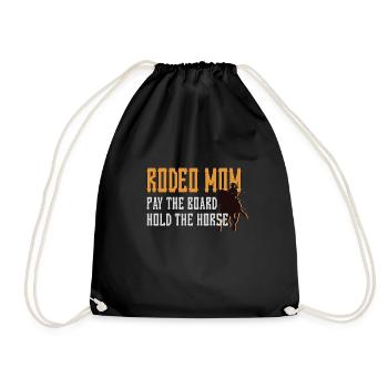 Rodeo Mama Stolze Rodeo-Reiter Mutter Geschenk - Turnbeutel - Schwarz - Vorne