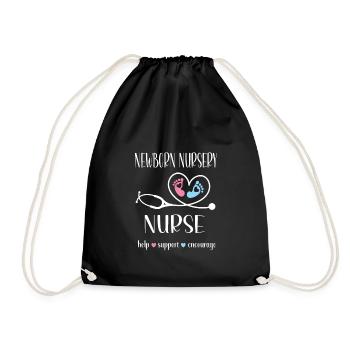 Neonatal Nurse Baby Nurse - Drawstring Bag - black - Front