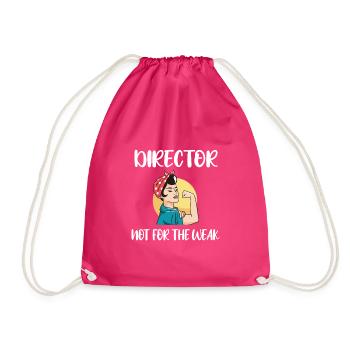 Proud Director Appreciation Director Gift - Drawstring Bag - fuchsia - Front