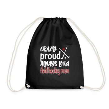 Fière maman de hockey sur gazon maman joueuse de hockey sur gazon - Sac de sport léger - noir - Devant