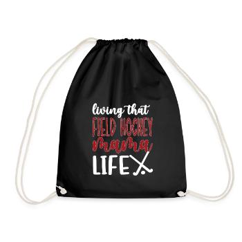 Fière maman de hockey sur gazon maman joueuse de hockey sur gazon - Sac de sport léger - noir - Devant