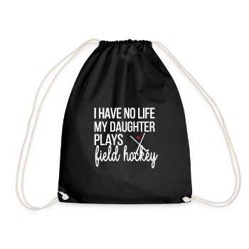 Best Field Hockey Mother Field Hockey Player Mama - Drawstring Bag - black - Front