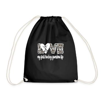 Best Field Hockey Grandmother Field Hockey Player Grandma - Drawstring Bag - black - Front