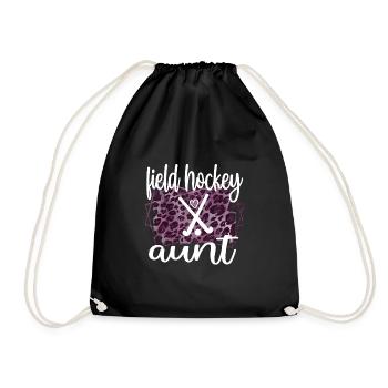 Best Field Hockey Aunt Field Hockey Player Aunt - Drawstring Bag - black - Front