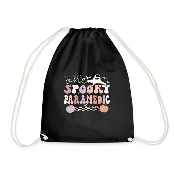 Spooky Paramedic Halloween Paramedic Gifts EMS - Drawstring Bag - black - Front