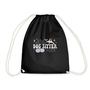 Spooky Dog Sitter Halloween Dog Sitting Gifts - Turnbeutel - Schwarz - Vorne