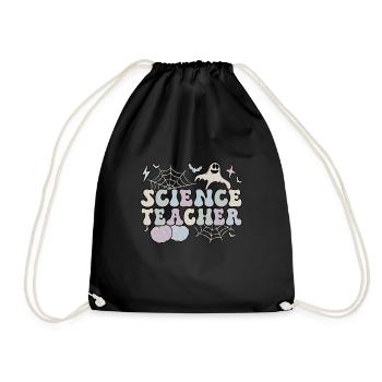 Science Teacher Halloween Science Teaching Gift - Drawstring Bag - black - Front