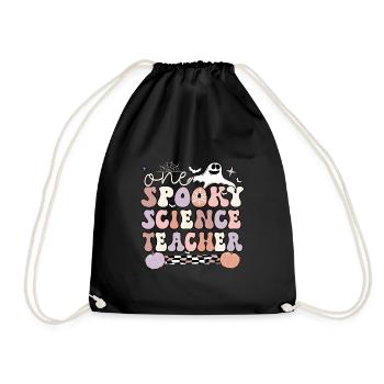 Science Teacher Halloween Science Teaching Gift - Drawstring Bag - black - Front