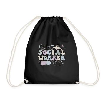 Spooky Social Worker Halloween Social Work Gifts - Turnbeutel - Schwarz - Vorne