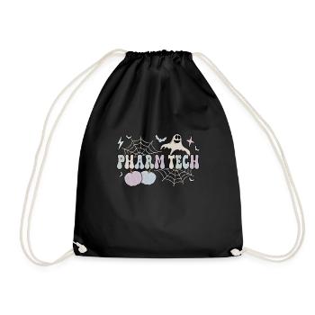 Pharmacy Technologist Halloween Pharmacy Tech - Drawstring Bag - black - Front