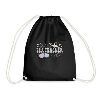 ELA Teacher Halloween English Language Arts - Drawstring Bag - black - Front