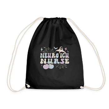 Neuro ICU Nurse Halloween Neurology ICU Gifts - Turnbeutel - Schwarz - Vorne