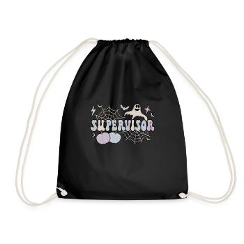 Supervisor Halloween Supervisory Management Gifts - Drawstring Bag - black - Front