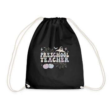 Preschool Teacher Halloween Pre-K Teacher Gifts - Turnbeutel - Schwarz - Vorne