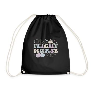 Flight Nurse Halloween RN Flight Nursing Gifts - Drawstring Bag - black - Front