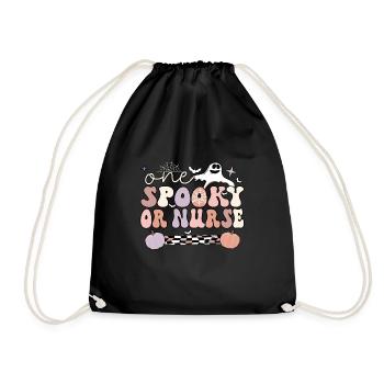 OR Nurse Halloween Operating Room Nurse Gifts - Drawstring Bag - black - Front