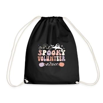 Volunteer Halloween Volunteering Voluntary Work - Drawstring Bag - black - Front