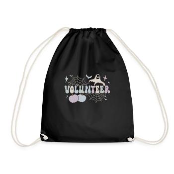 Volunteer Halloween Volunteering Voluntary Work - Drawstring Bag - black - Front