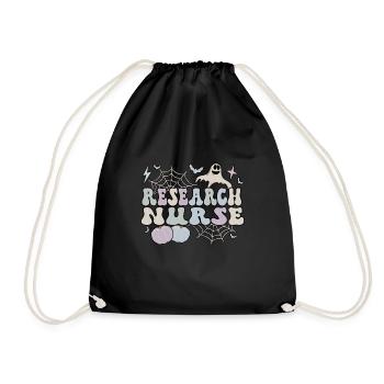 Research Nurse Clinical Research Nursing Halloween - Drawstring Bag - black - Front