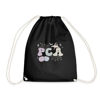 Patient Care Assistant Halloween PCA Nurse Poison - Drawstring Bag - black - Front