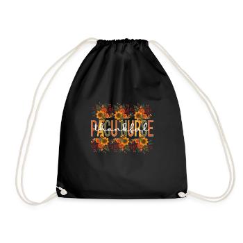 Post Anesthesia Care Unit PACU Nurse Thanksgiving - Drawstring Bag - black - Front