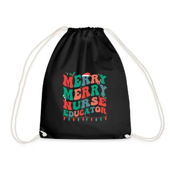 Infirmière enseignante Noël IA Formation en sciences infirmières Noël - Sac de sport léger - noir - Devant