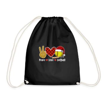 Softball Christmas Softball Player Xmas Party Gift - Turnbeutel - Schwarz - Vorne