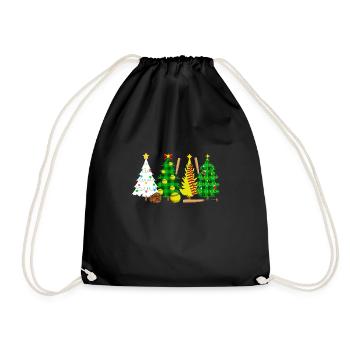 Softball Christmas Softball Player Xmas Party Gift - Turnbeutel - Schwarz - Vorne