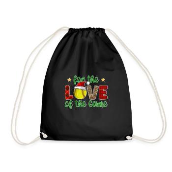 Softball Cadeaux de Noël Joueur de softball Noël - Sac de sport léger - noir - Devant