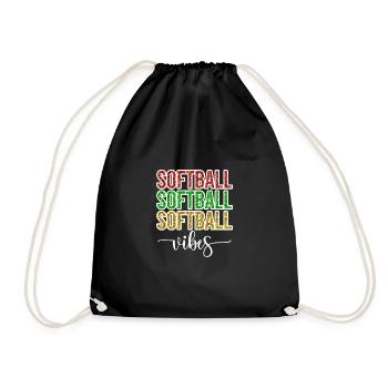 Softball Cadeaux de Noël Joueur de softball Noël - Sac de sport léger - noir - Devant