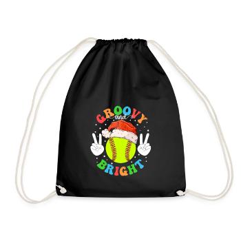 Cadeau de Noël de joueur de softball de Noël de softball - Sac de sport léger - noir - Devant