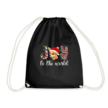 Chihuahua Christmas Party Chihuahua Xmas Gifts - Turnbeutel - Schwarz - Vorne