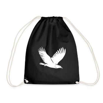 Bird in flight - Drawstring Bag - black - Front