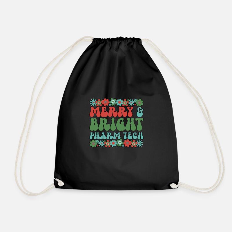 Pharmacy Technologist Christmas Pharmacy Tech Xmas - Turnbeutel - Schwarz