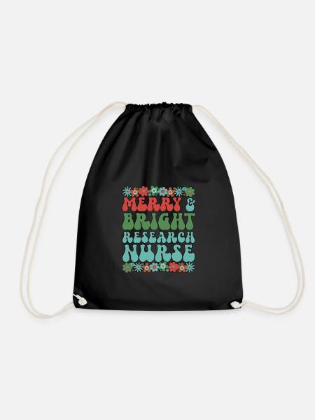 Research Nurse Christmas Research Nursing Xmas - Turnbeutel - Schwarz