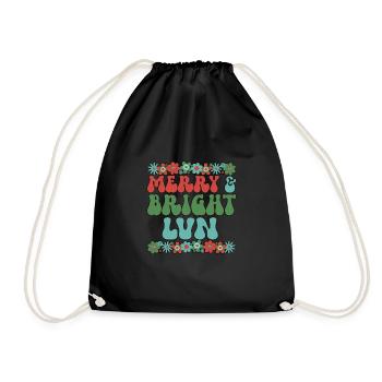 LVN Nurse Christmas Licensed Vocational Nurse Xmas - Drawstring Bag - black - Front