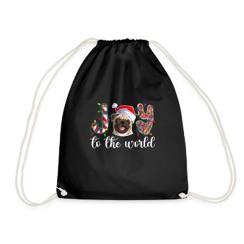 Carlin Cadeaux de Noël Pug Fête Pug Lover - Sac de sport léger - noir - Devant