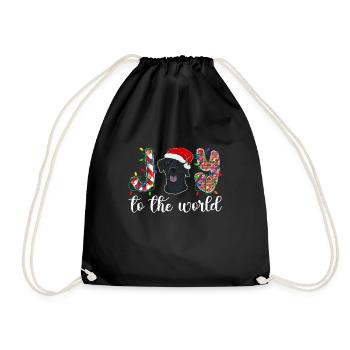 Cadeau de chien d’or de Noël Labrador - Sac de sport léger - noir - Devant