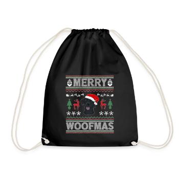 Cadeau de chien d’or de Noël Labrador - Sac de sport léger - noir - Devant