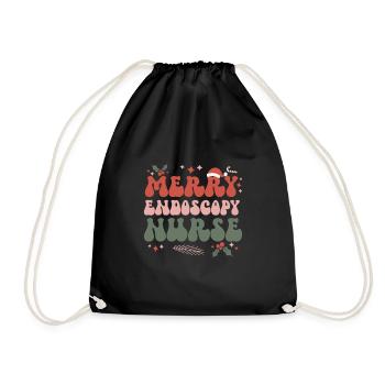 Endoscopy Nurse Christmas Gastroenterology Xmas - Turnbeutel - Schwarz - Vorne