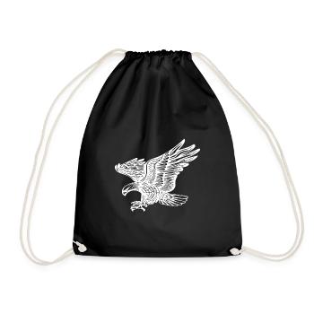 Eagles in flight for bird lovers and falconers - Drawstring Bag - black - Front