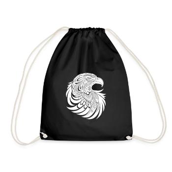 Adler Tribal Logo in Tattoo Style - Drawstring Bag - black - Front