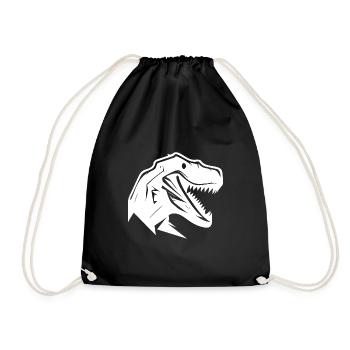 Dinosaur T-Rex Fan Design - Drawstring Bag - black - Front