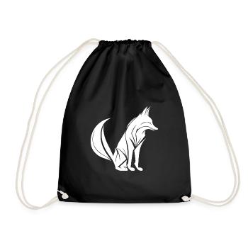 Smart Mignon Fox Tattoo Style Portrait - Sac de sport léger - noir - Devant