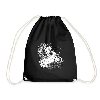 Motorrad Tattoo Splash Rennsport Style - Turnbeutel - Schwarz - Vorne