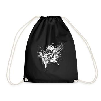 Élégant Vintage Tattoo Splash Butterfly - Sac de sport léger - noir - Devant