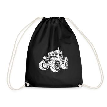 Grand tracteur de terrain Agriculteur Voiture de rêve - Sac de sport léger - noir - Devant